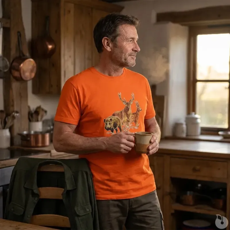 T-shirt orange grands animaux Bartavel®
