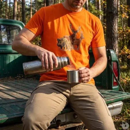 T-shirt orange grands animaux Bartavel®