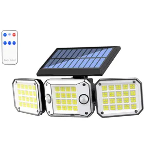 Projecteur Solaire Triptyque avec Détecteur de Mouvement et Télécommande