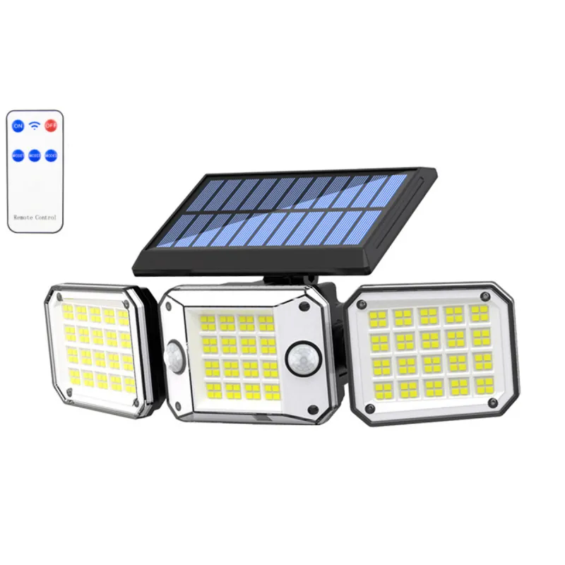 Projecteur Solaire Triptyque avec Détecteur de Mouvement et Télécommande