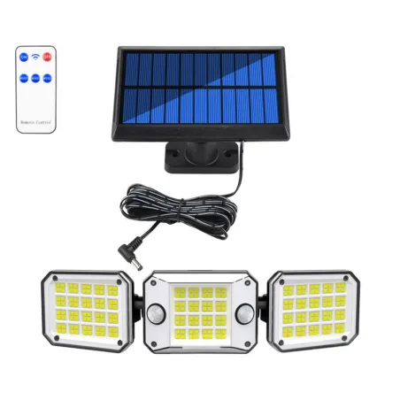 Projecteur Solaire Triptyque avec Détecteur de Mouvement et Télécommande