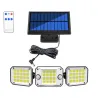 Projecteur Solaire Triptyque avec Détecteur de Mouvement et Télécommande