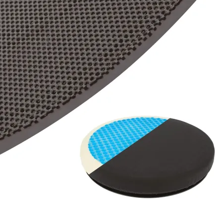 Assise pivotante en gel et mousse mémoire de forme 360° - Noir