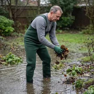 Waders antidérapants néoprène 4mm caoutchouc vert 40/41 à 46/47