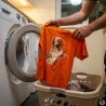 T-shirt enfant épagneul coton doux orange 6 à 12 ans