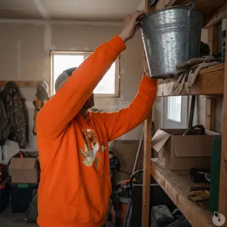Sweat à capuche orange épagneul Bartavel®