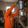 Sweat à capuche orange épagneul Bartavel®