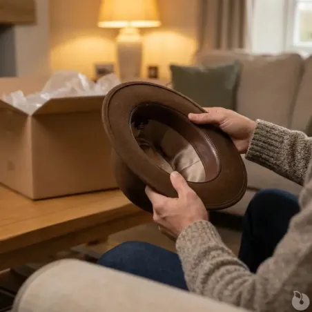 Chapeau Woolchap réglable feutre laine déperlante maron M à XL