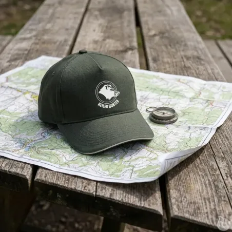 Casquette Keiler Hunter Coton Army/Beige Réglable logo 2
