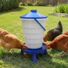 Abreuvoir sur pieds 25L avec flotteur et filtre - Bleu et Blanc