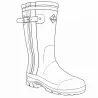 Bottes de chasse Alaska soufflet Zip caoutchouc kaki 39 à 47