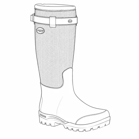 Bottes Primo Country Zip textile rip-stop Marron Foncé 40 à 46