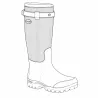 Bottes Primo Country Zip textile rip-stop Marron Foncé 40 à 46