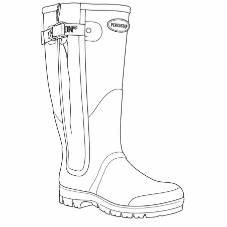 Bottes full zip Rambouillet caoutchouc marron 37 à 47