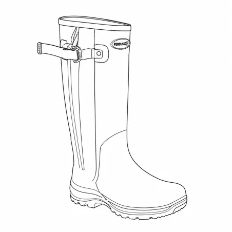 Bottes SPS full zip Cambridge néoprène caoutchouc kaki 37 à 48