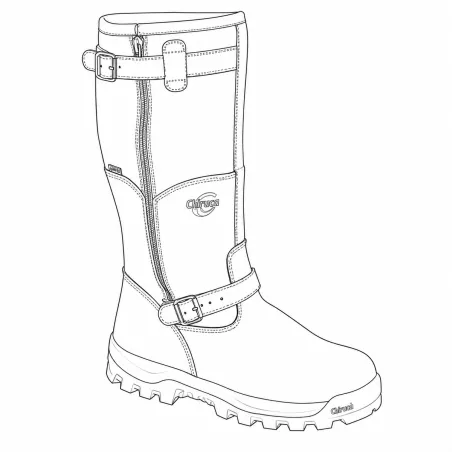 Bottes chasse cuir marron fourrée Iceland Gore-Tex + sac