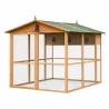 Pigeonnier bois 3 cases avec volière galvanisée – 130x160 cm
