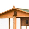 Pigeonnier bois 3 cases avec volière galvanisée – 130x160 cm