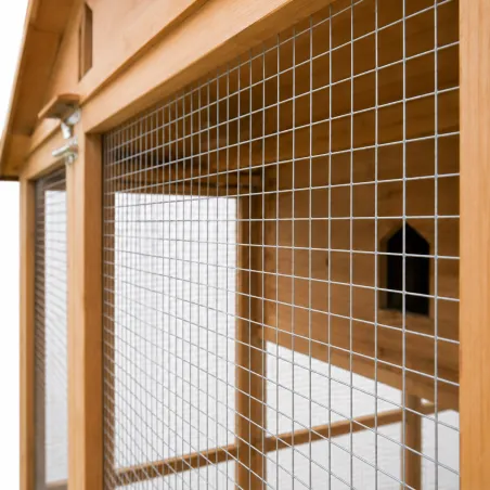 Pigeonnier bois 3 cases avec volière galvanisée – 130x160 cm