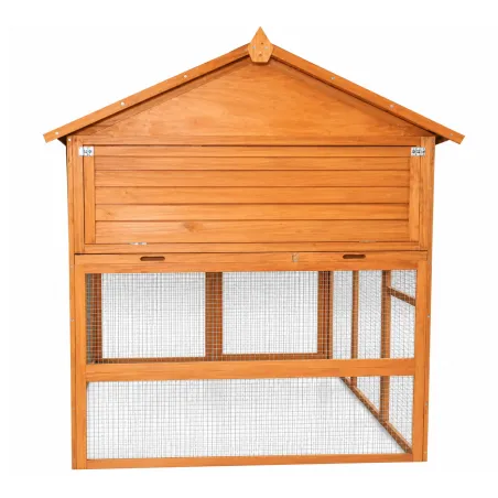 Pigeonnier bois 3 cases avec volière galvanisée – 130x160 cm