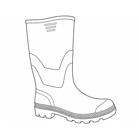 Bottes PVC vertes en plastique - Chaussures imperméables