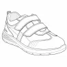 Baskets cuir scratch double velcro Strech semelle PVC
