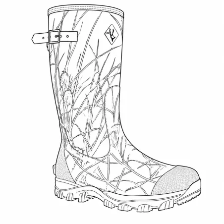 Bottes camo roseaux soufflet caoutchouc Thinsulate 800g EVA
