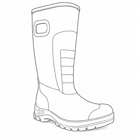Bottes camo roseaux caoutchouc Thinsulate avec poignées 