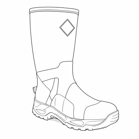 Bottes camo roseaux caoutchouc doublure jersey 5mm