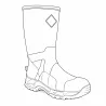 Bottes camo roseaux caoutchouc doublure jersey 5mm
