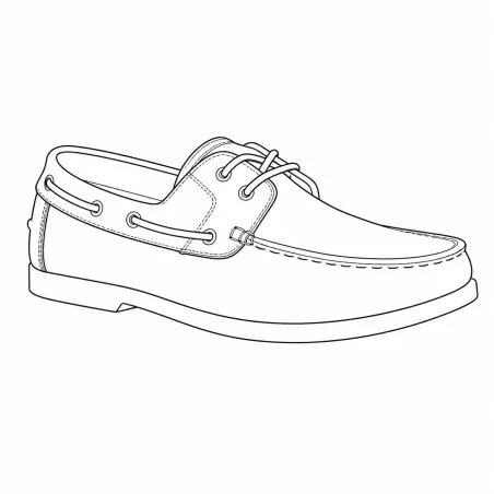 Chaussures bateau confort synthétique noir et beige 40 à 46