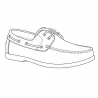 Chaussures bateau confort synthétique noir et beige 40 à 46
