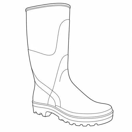 Bottes Kraft PVC recyclable doublure jersey noir 36 à 47