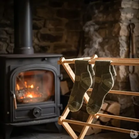 Chaussettes mérino performances kaki 50% laine - Multimatière
