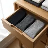 Lot de 3 paires de chaussettes confort sans élastique noir gris