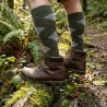 Chaussettes Knickers hautes Jacquard kaki