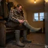 Lot de 2 paires chaussettes chasse kaki motif canard / cerf
