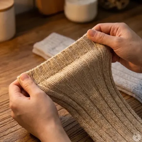 Lot de 2 paires de chaussettes hautes chinée grise et beige