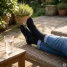 Mi-bas anti-fatigue Noir - Confort et soutien au quotidien
