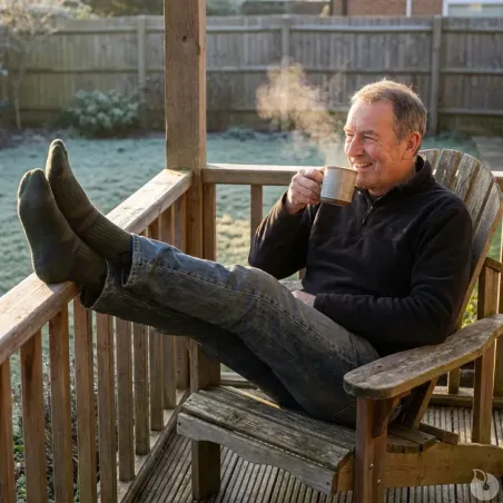 Chaussettes mi-hautes cerf kaki laine mérino 40% polyamide
