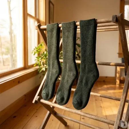 3 paires de chaussettes hautes kaki