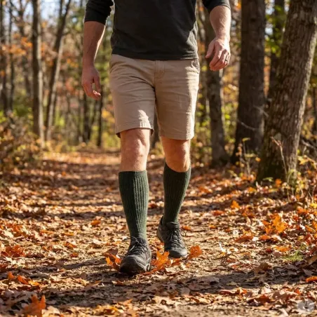 3 paires de chaussettes hautes kaki