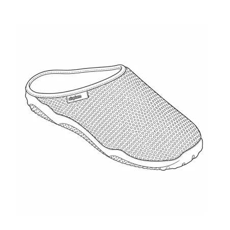 Chaussons mules résille Data pour homme - Kaki