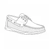 Chaussures bateau homme en synthétique camel - Tige basse