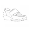 Chaussures scratch noir talon compensé PU - Fermeture pratique