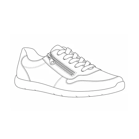 Baskets beige à lacets et zip latéral du 37 au 41