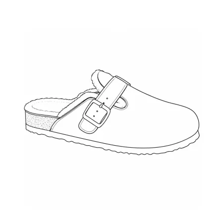 Sabots fermés fourrés marron nubuck fourrure synthétique