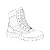 Chaussures Tactic travail mi-hautes noir antidérapantes cuir
