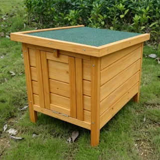 Nichoir cube en bois de pin 42x52x43,5 cm - Abri polyvalent pour animaux