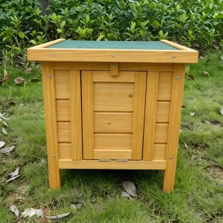 Nichoir cube en bois de pin 42x52x43,5 cm - Abri polyvalent pour animaux